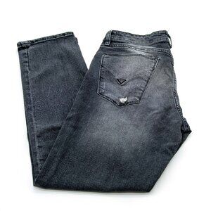 Hudson Blake Slim Straight Jeans / Medium Wash Black / Men's 32x30